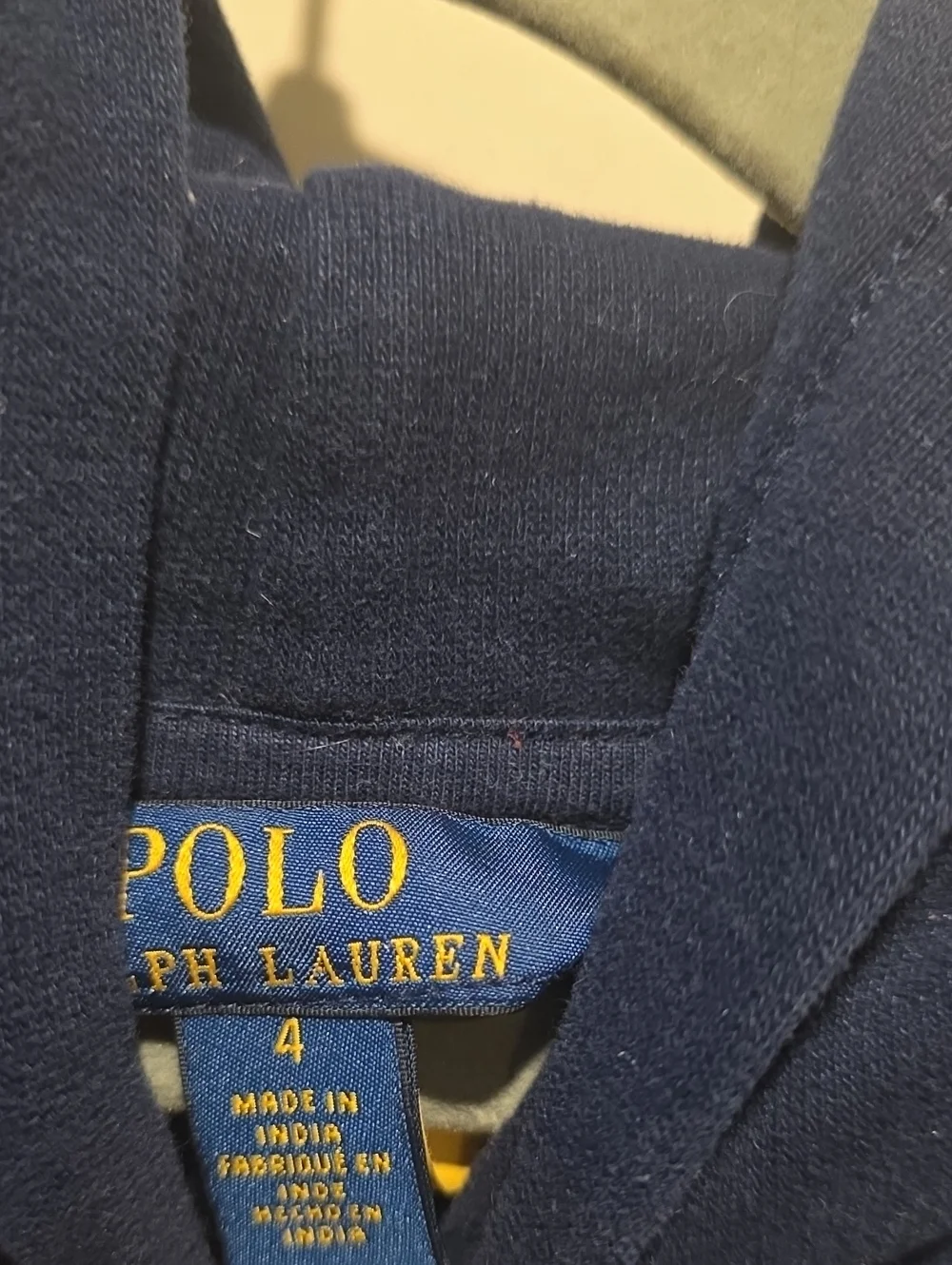 Ralph Lauren Navy Polo Pony Hoodie Size 4 Gorgeous Soft